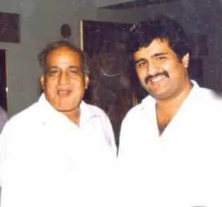 Manish Goswami with Father