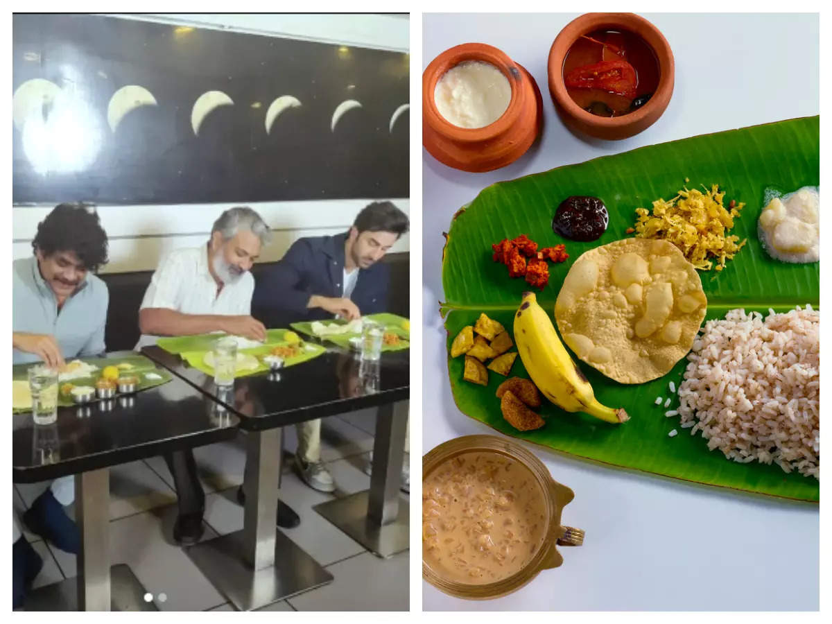 Pics: Ranbir Kapoor, Nagarjuna, SS Rajamouli enjoy traditional meal as they  promote 'Brahmastra' in Chennai