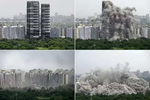 1. India’s tallest buildings to fall are now a pile of dust