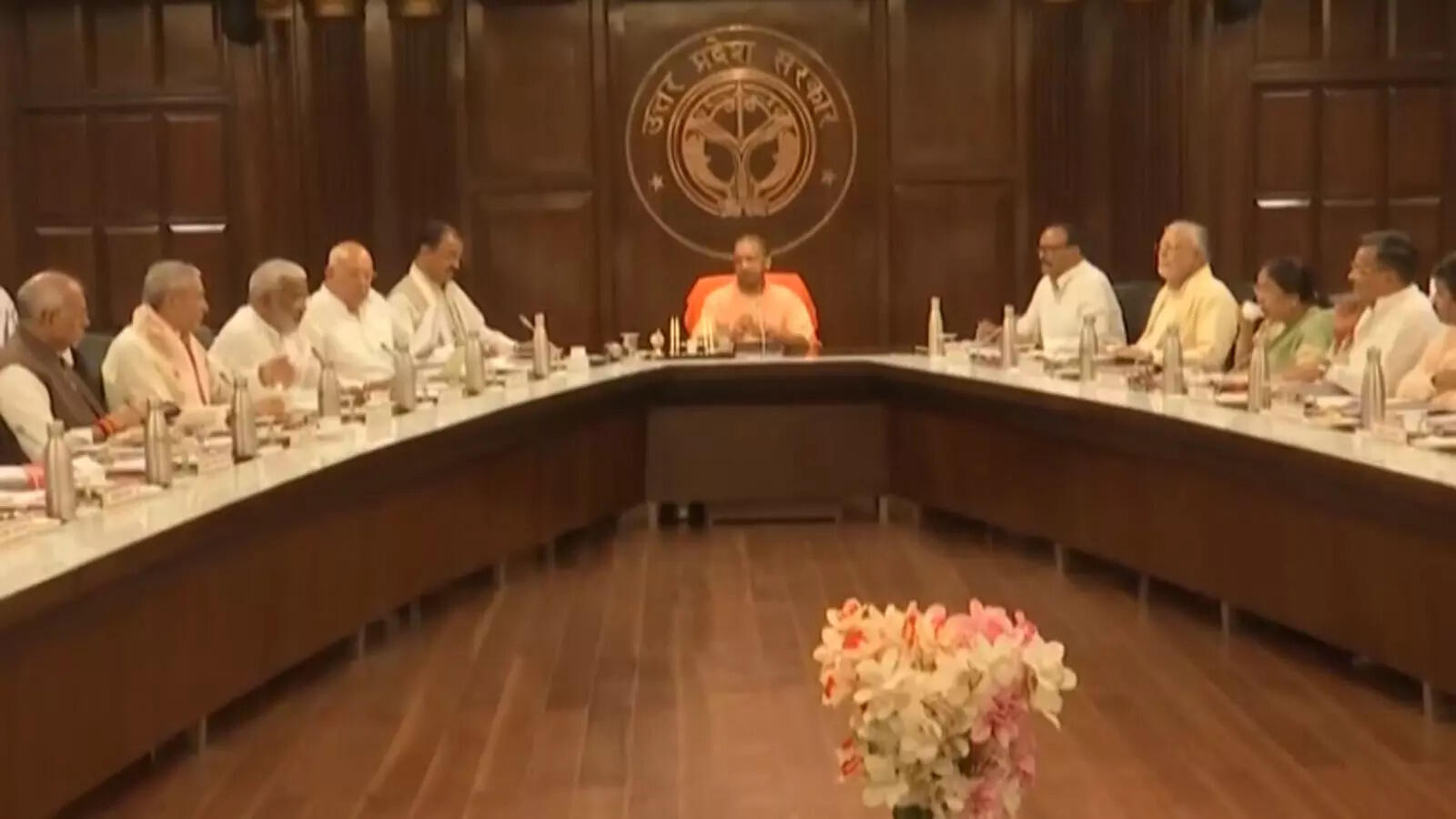 CM Yogi holds cabinet meeting in Lucknow