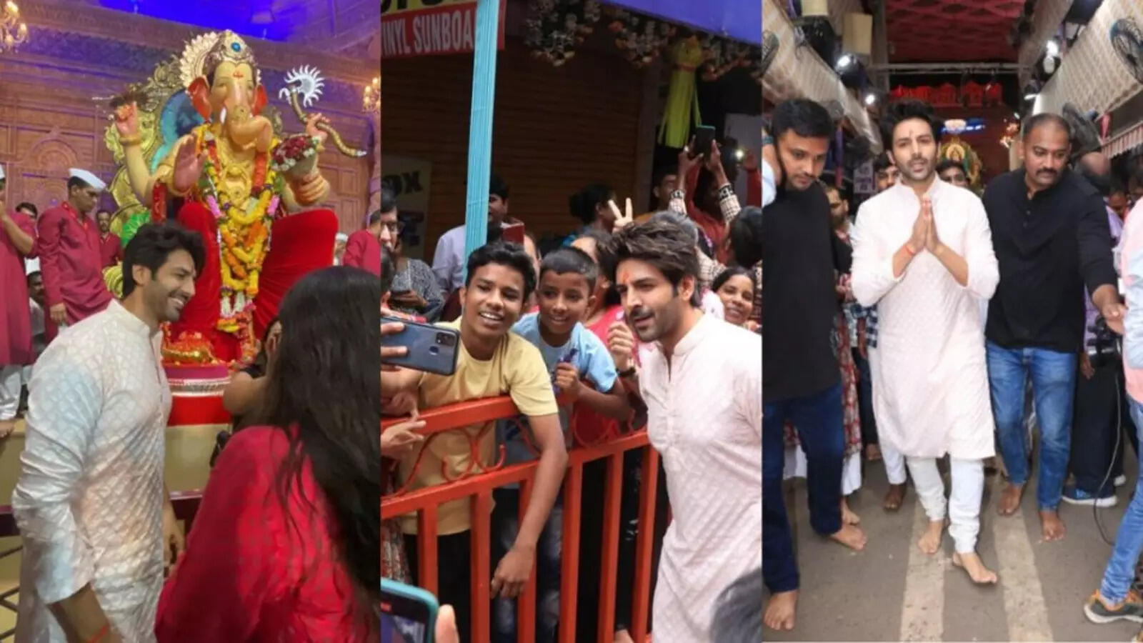 Ganesh Chaturthi 2022: Kartik Aaryan visits Lalbaugcha Raja with ...
