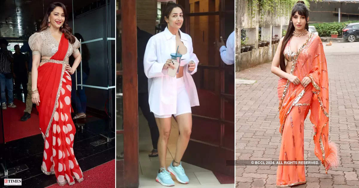 #ETimesSnapped: From Madhuri Dixit to Nora Fatehi, paparazzi pictures of your favourite celebs