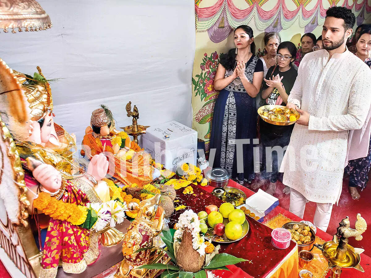 पूजा करते सिद्धांत चतुर्वेदी