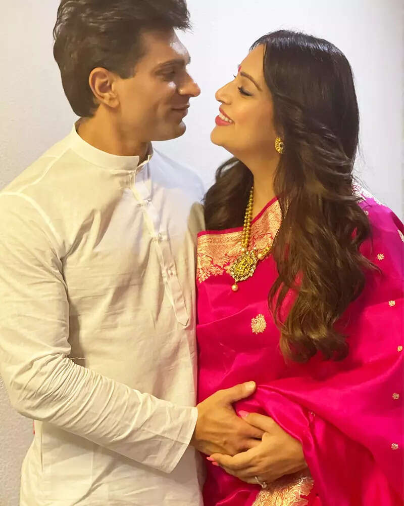 Lovely pictures from Bipasha Basu's baby shower ceremony with hubby Karan Singh Grover