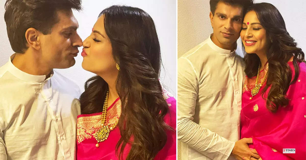 Lovely pictures from Bipasha Basu's baby shower ceremony with hubby Karan Singh Grover