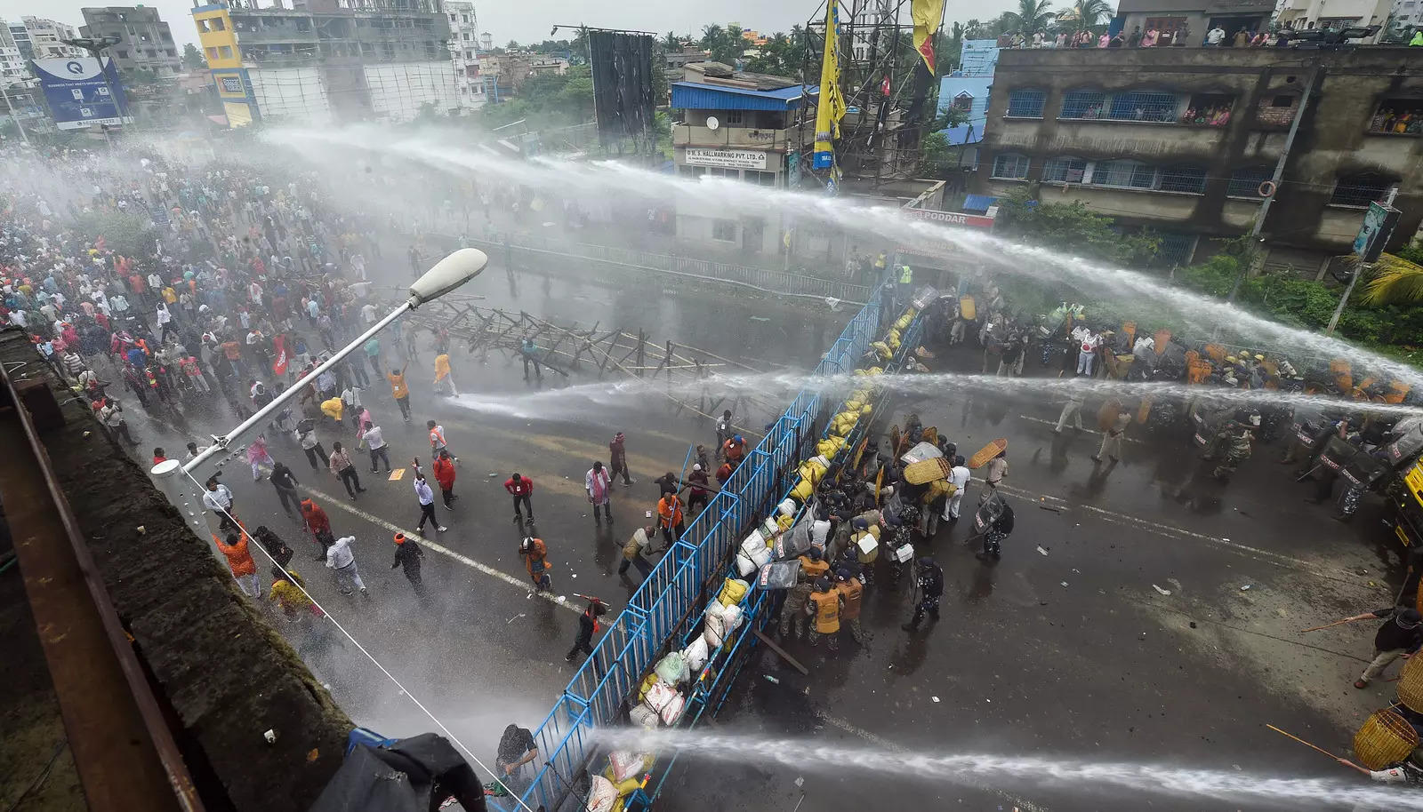 BJP protest in Kolkata turns violent; see pics
