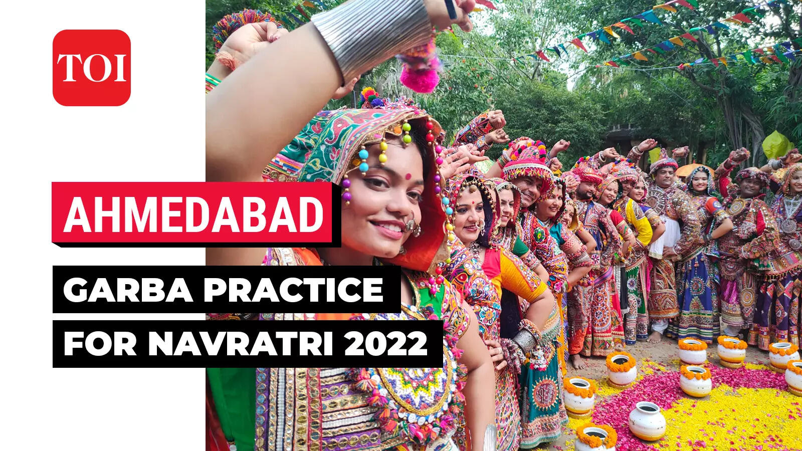 Ahmedabad: Garba group practices dance form ahead of Navratri festival