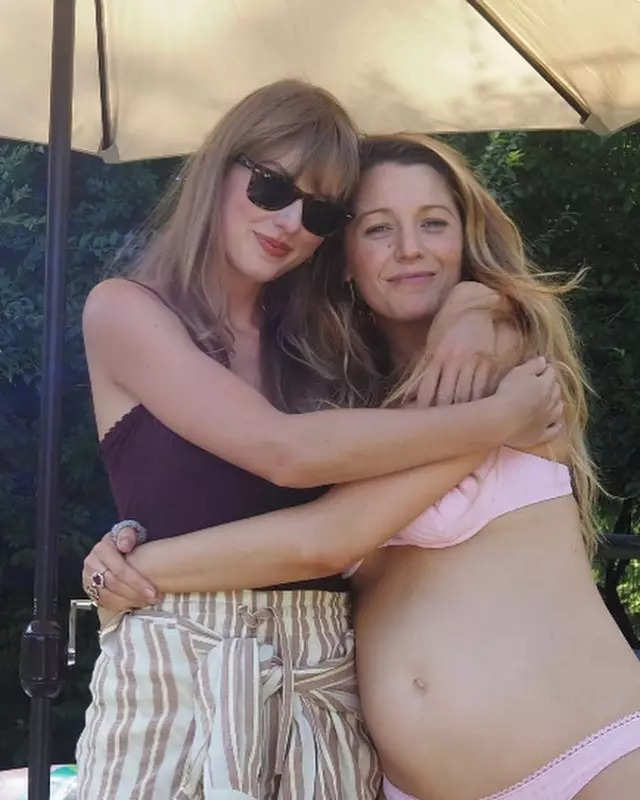 Pregnant Blake Lively shares baby bump pictures with Ryan Reynolds and Taylor Swift; sends a message to paparazzi