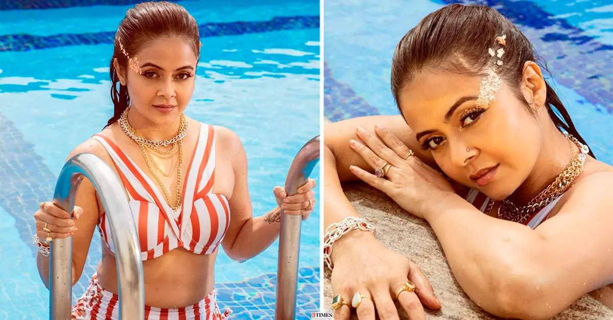 Bikini-clad Devoleena Bhattacharjee sets hearts racing as she chills by the pool