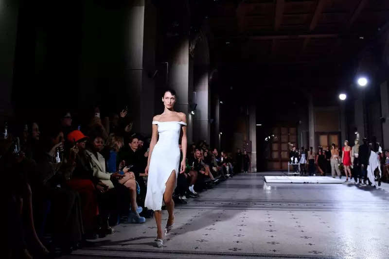 Bella Hadid's spray-on Coperni dress at Paris Fashion Week 2022 is a ...