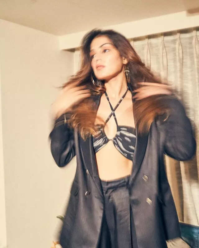 Rhea Chakraborty exudes grace in a stunning pantsuit, poses 'like a boss' in these pictures