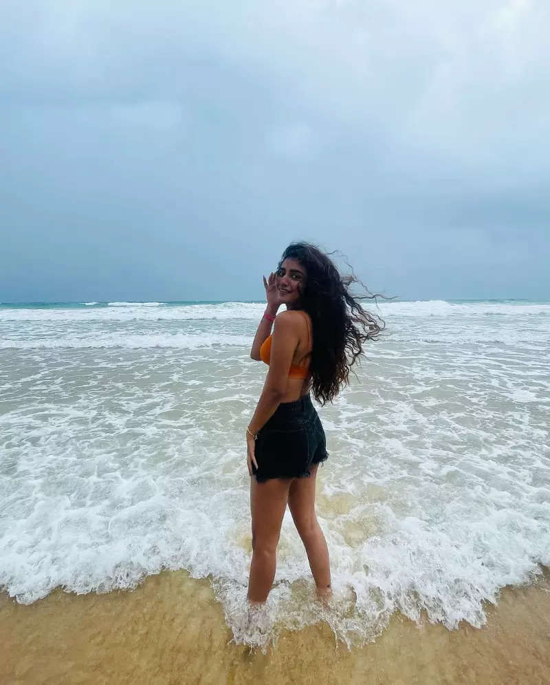 `Wink girl` Priya Prakash Varrier turns mermaid in a blue bikini, vacays in style in Thailand