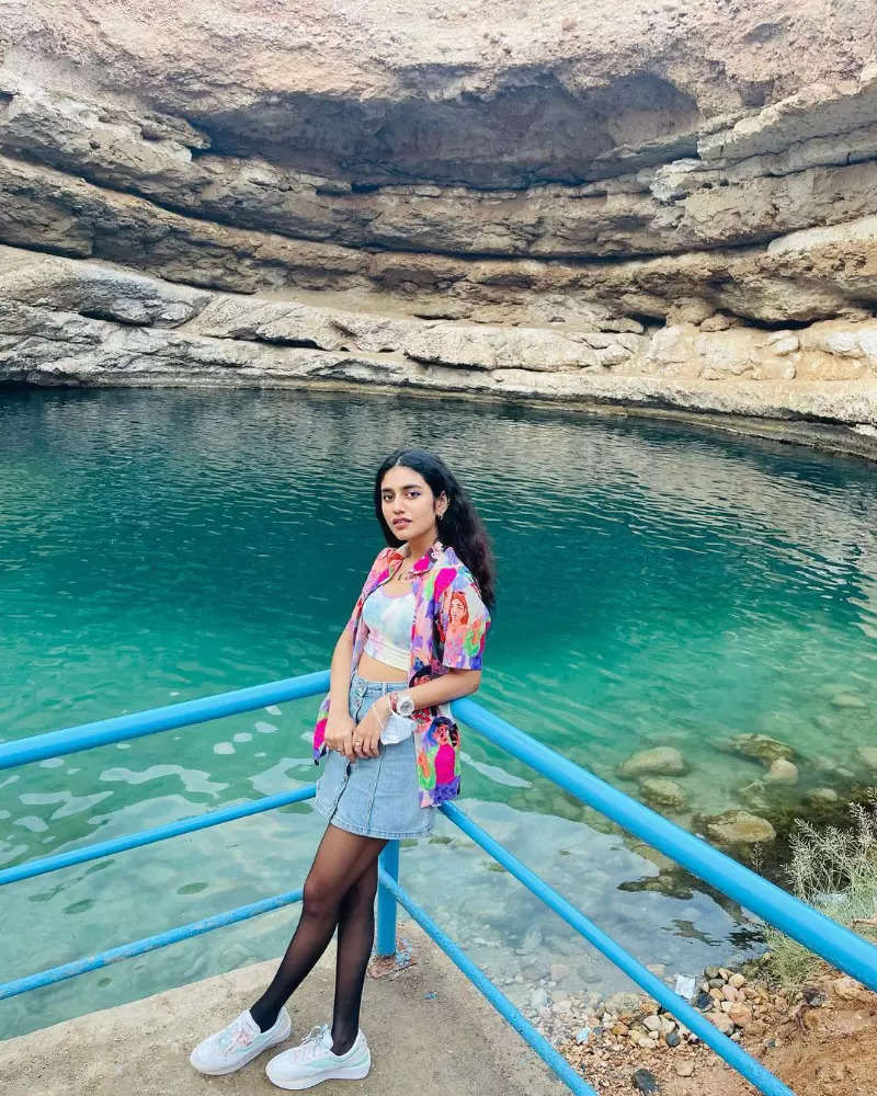 `Wink girl` Priya Prakash Varrier turns mermaid in a blue bikini, vacays in style in Thailand