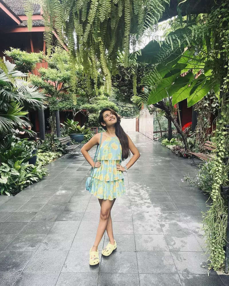 `Wink girl` Priya Prakash Varrier turns mermaid in a blue bikini, vacays in style in Thailand