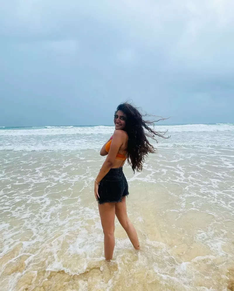 `Wink girl` Priya Prakash Varrier turns mermaid in a blue bikini, vacays in style in Thailand