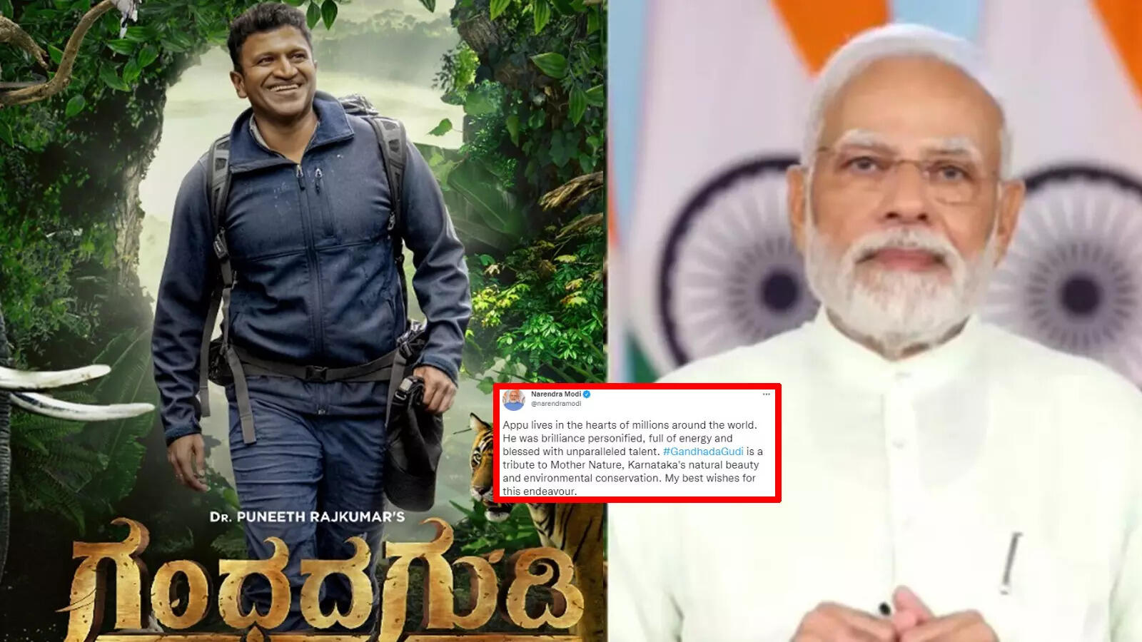 Late superstar Puneeth Rajkumar's wife unveils his film 'Gandhada Gudi ...