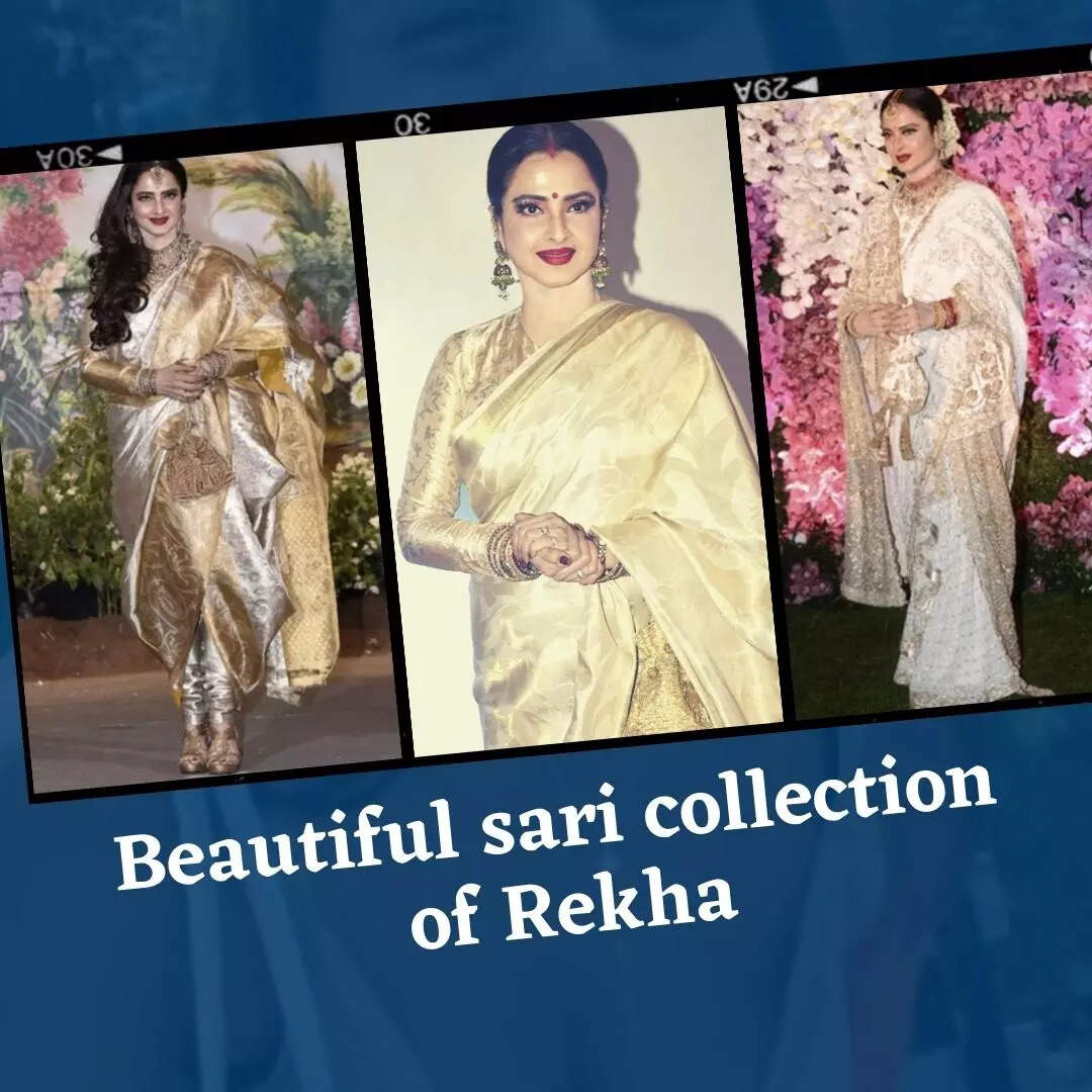 Beautiful sari collection of Rekha