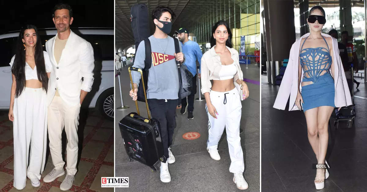 #ETimesSnapped: From Hrithik Roshan-Saba Azad  to Urfi Javed, paparazzi pictures of your favourite celebs
