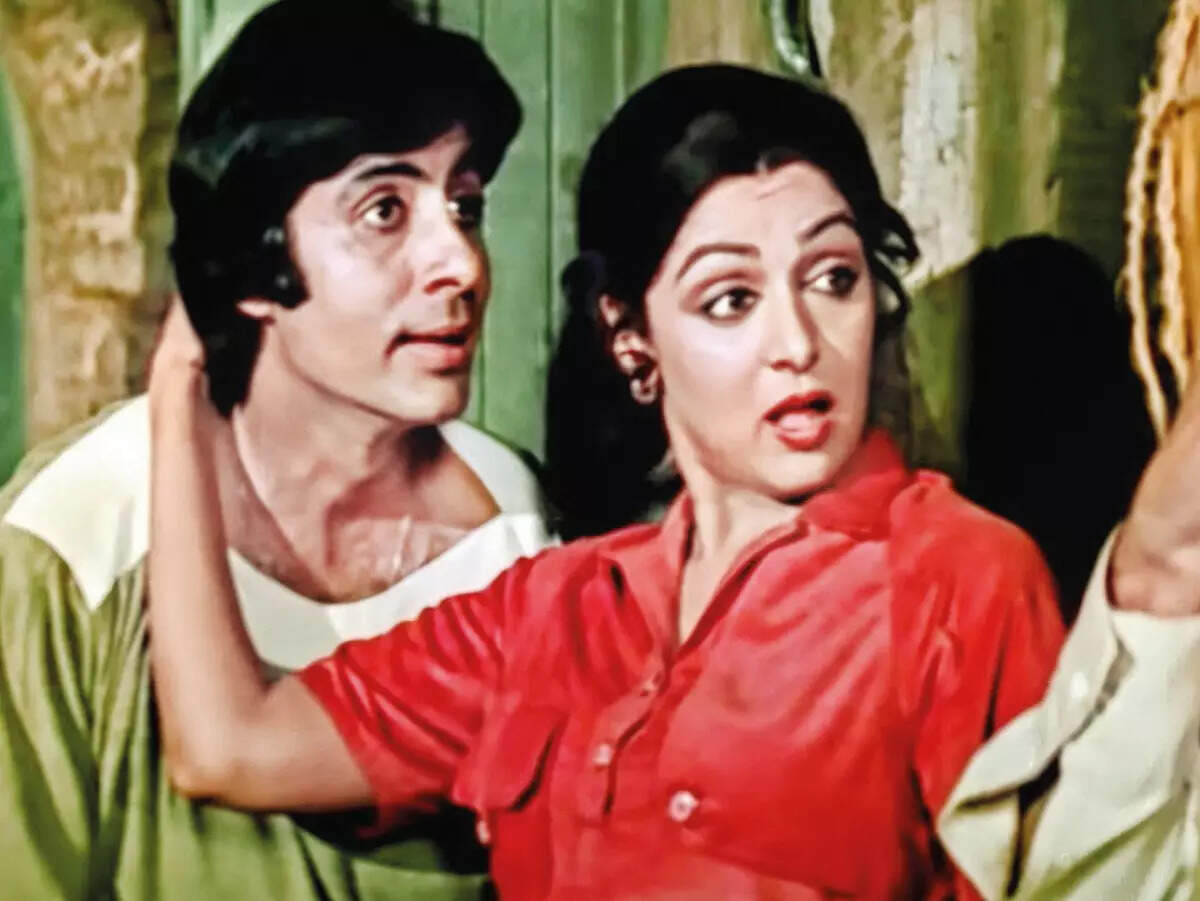 Amitabh and Hema in a still from Satte Pe Satta