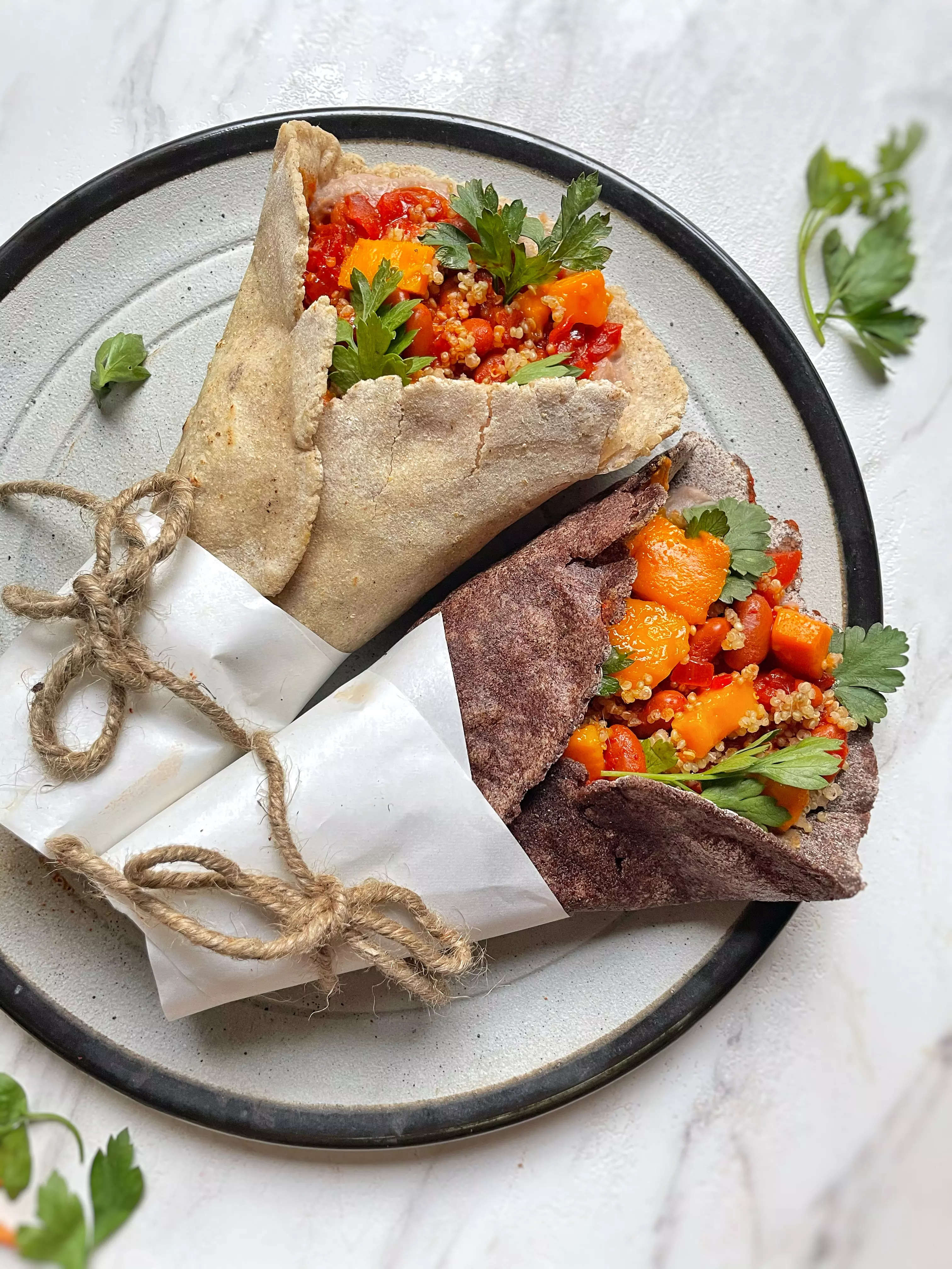 Millet burrito wrap.