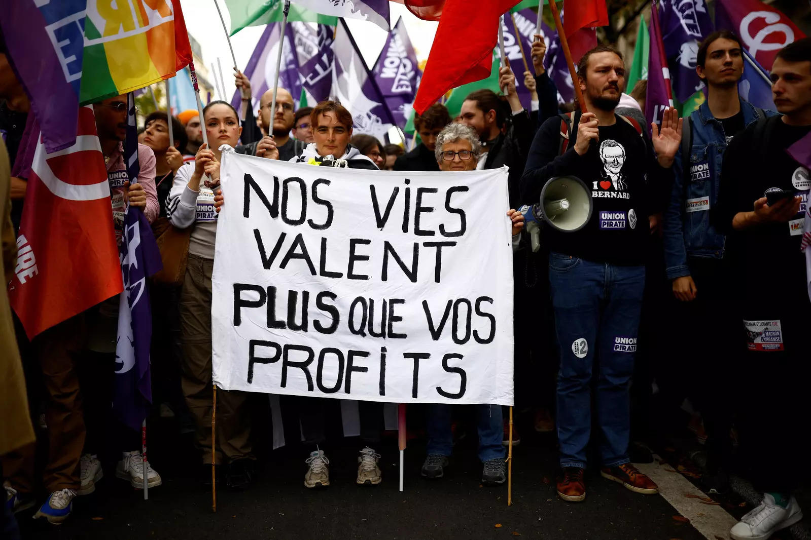 Tens of thousands join protest against inflation in Paris; see pics
