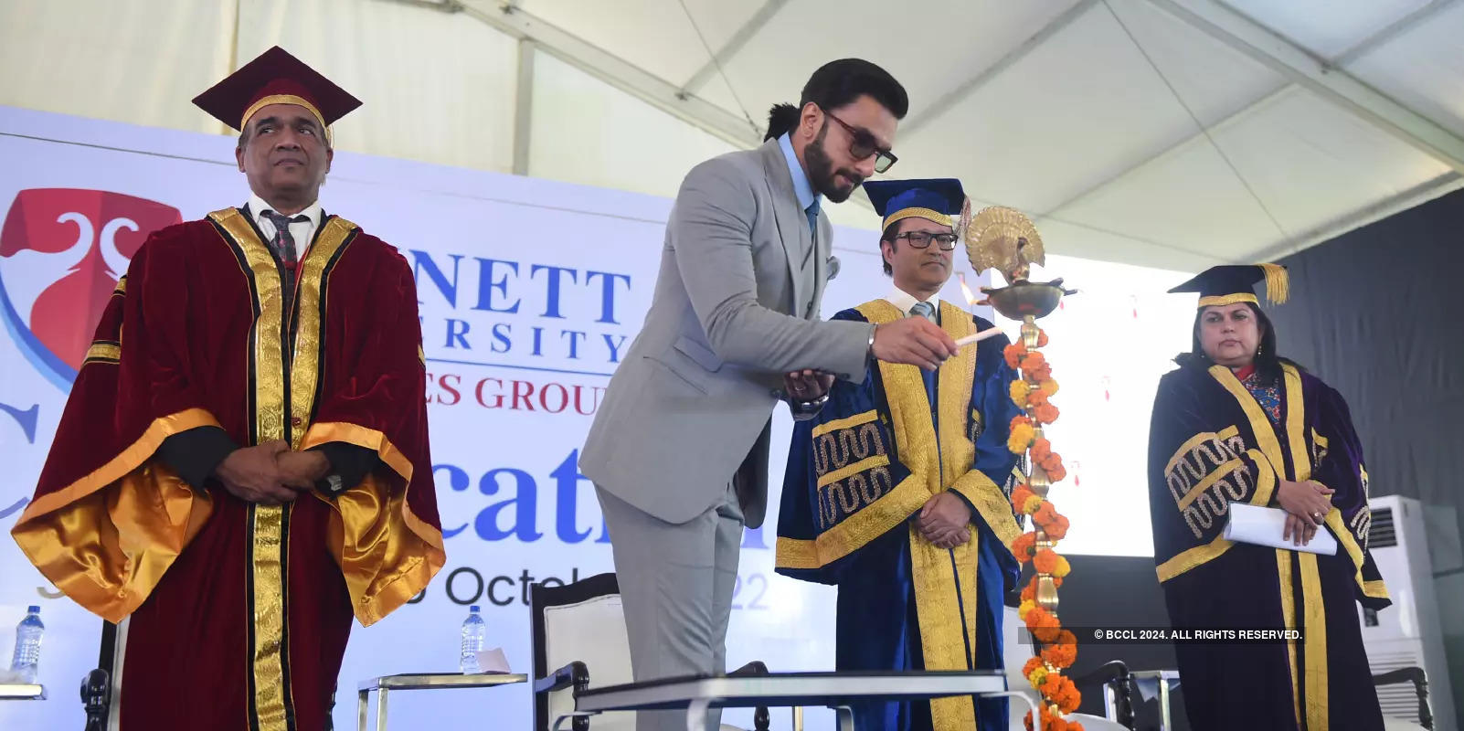 Ranveer Singh attends the convocation ceremony of Bennett University