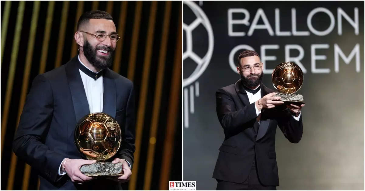 Karim Benzema wins Ballon d'Or 2022, see pictures of the Real Madrid striker as he lifts the prestigious award
