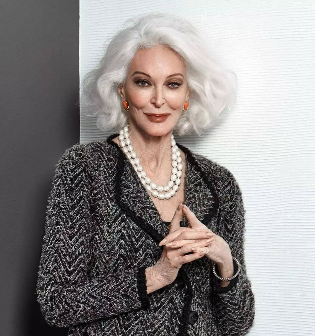 91-year-old Carmen Dell'Orefice, the world's oldest supermodel