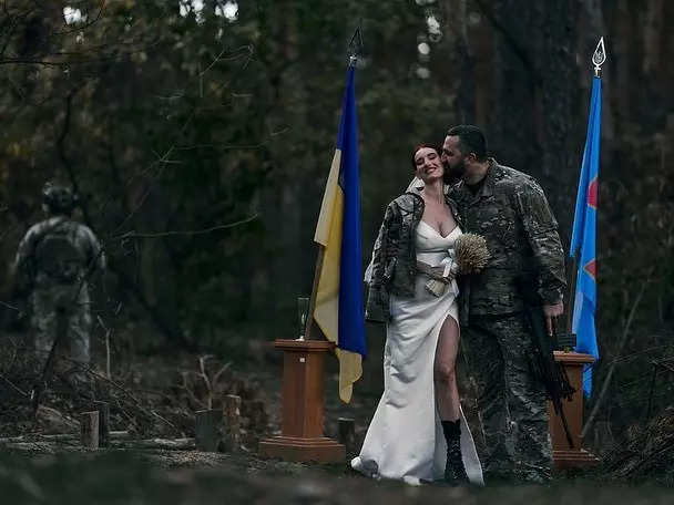 Ukrainian beauty queen Evgenia Emerald’s wartime wedding!