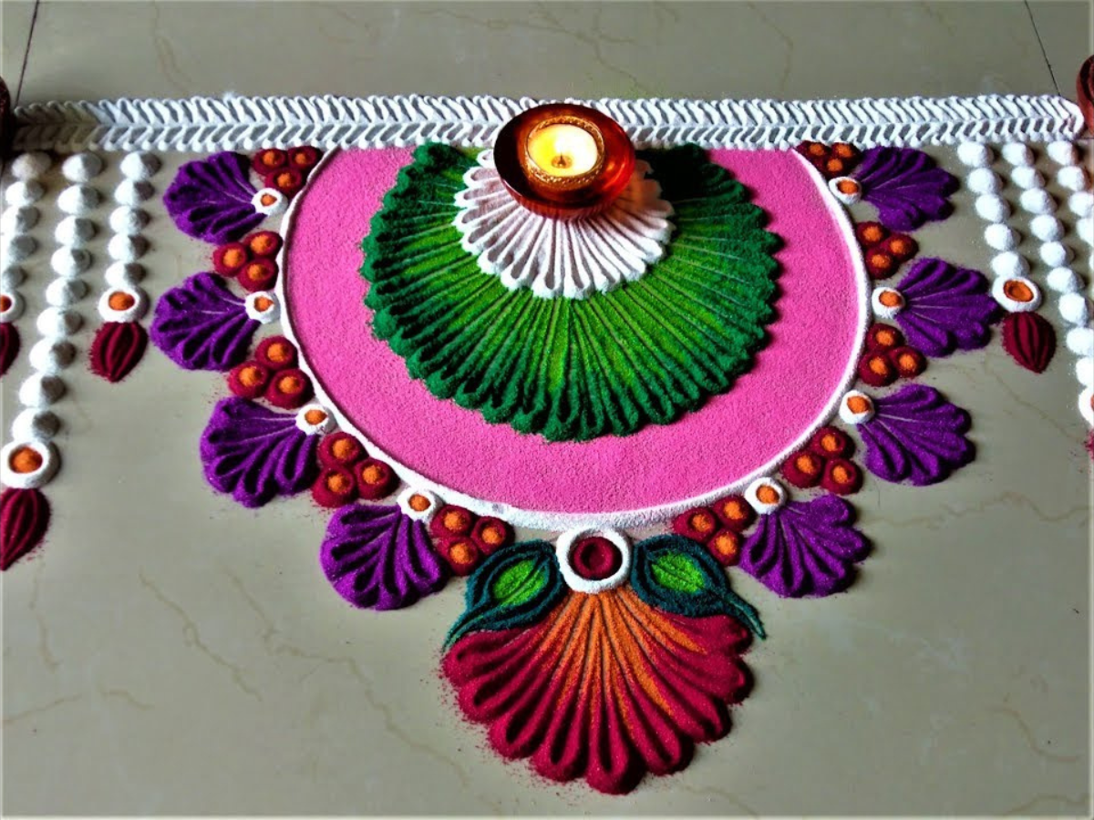 Diwali Rangoli Design: Happy Diwali 2022: Colourful rangoli designs for  this festive season