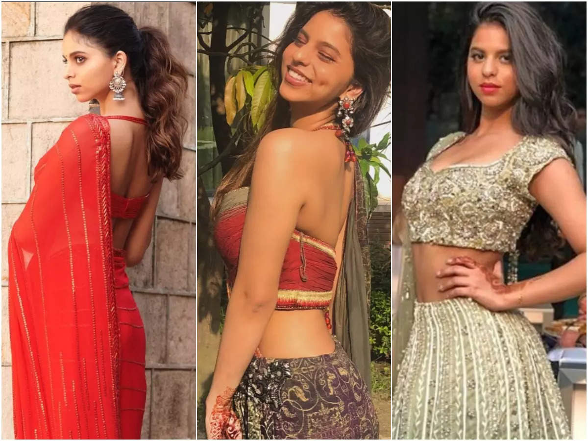 Suhana Khan Serves Hottest Saree Look For Diwali in Backless