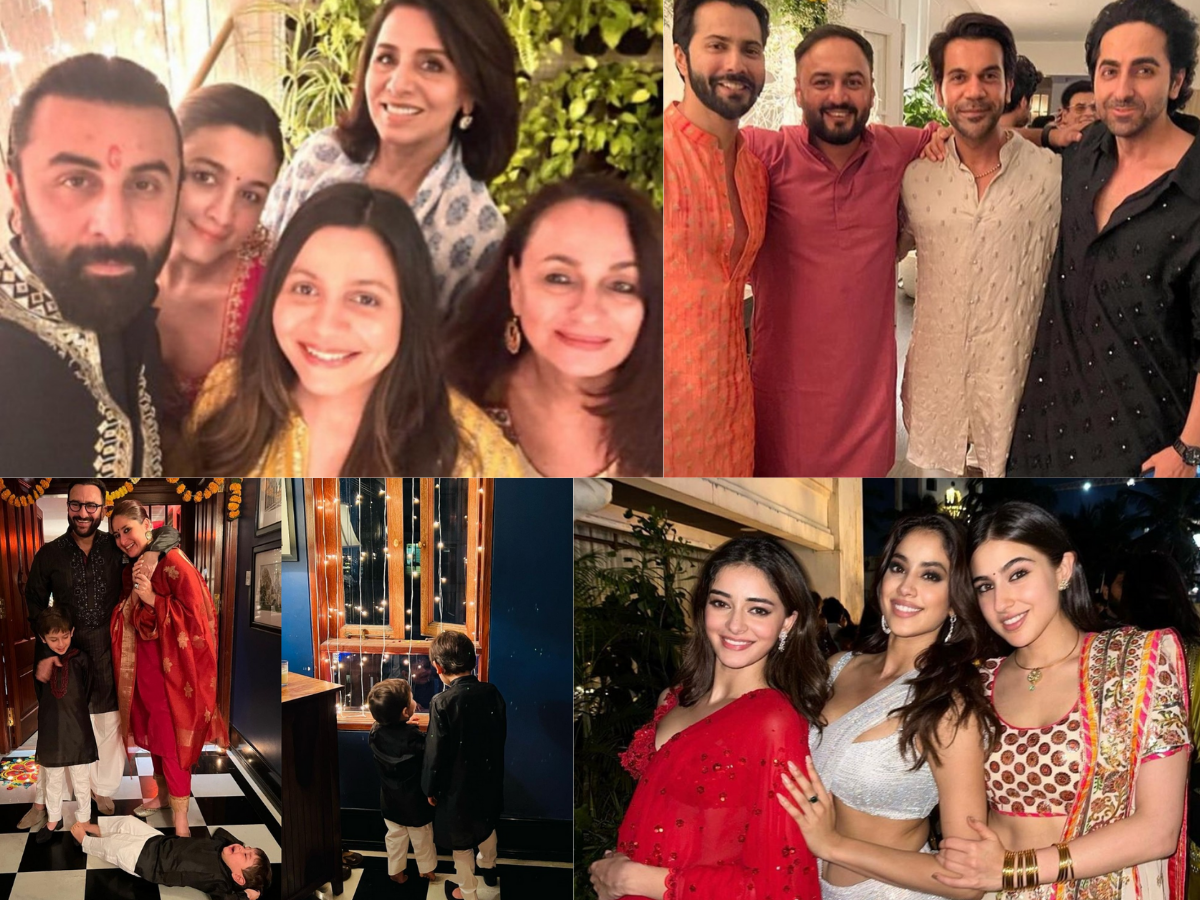 Ranbir-Alia, Sara-Jahnvi-Ananya: B-Town’s Best Diwali Group Photos