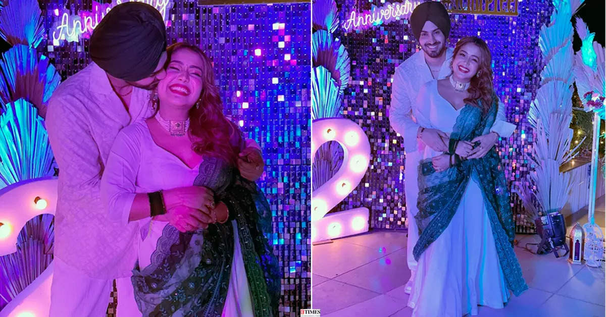 Inside pictures from Neha Kakkar and Rohanpreet Singh’s second wedding anniversary