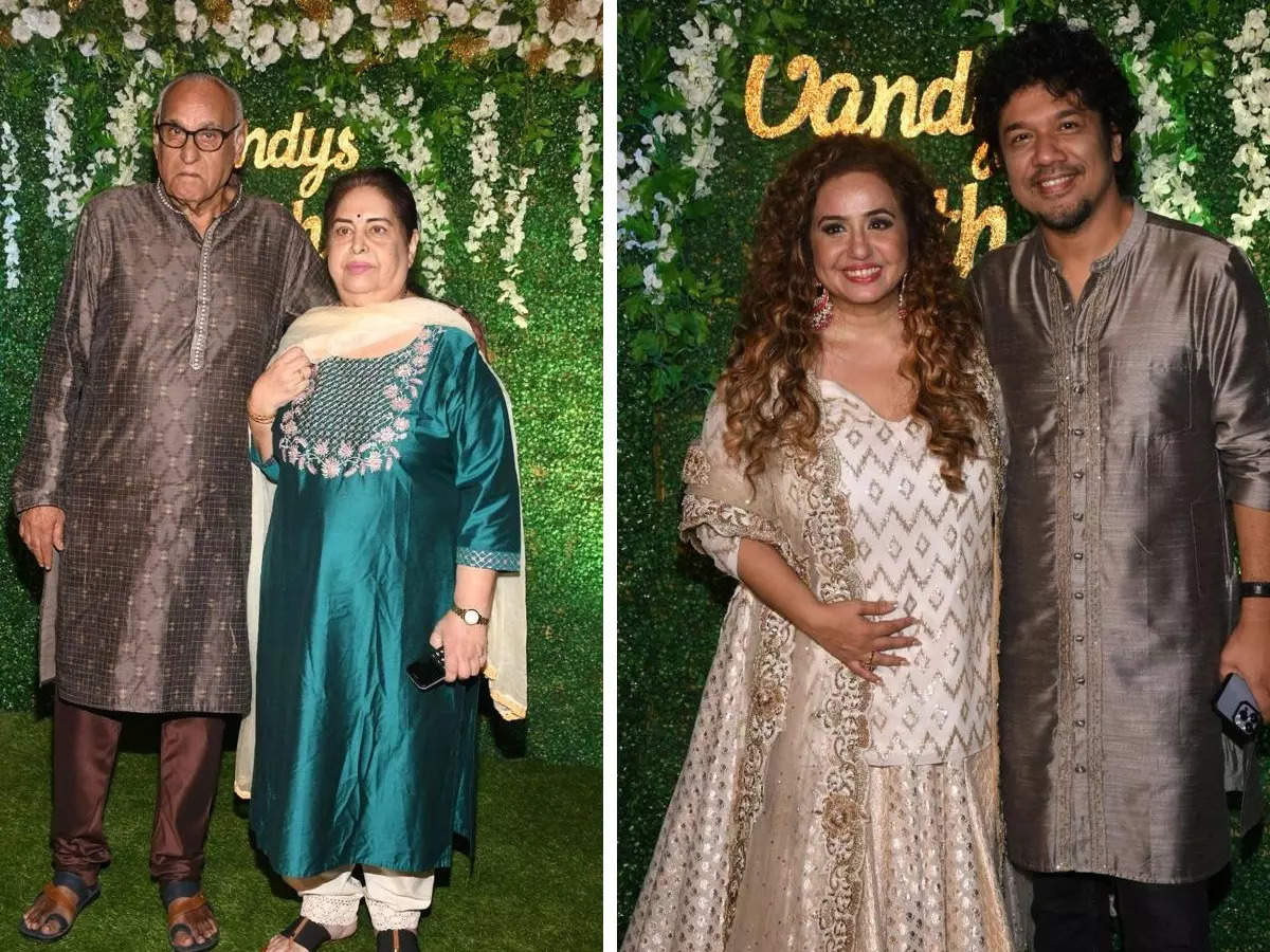 Left- Vandana's parents; Right- Vandana with singer Papon