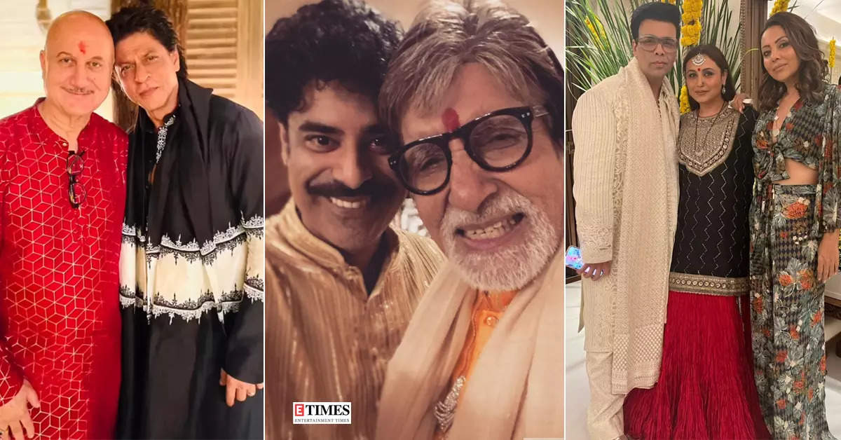 Inside pictures from Amitabh Bachchan’s starry Diwali party with SRK, Anupam Kher & Karan Johar