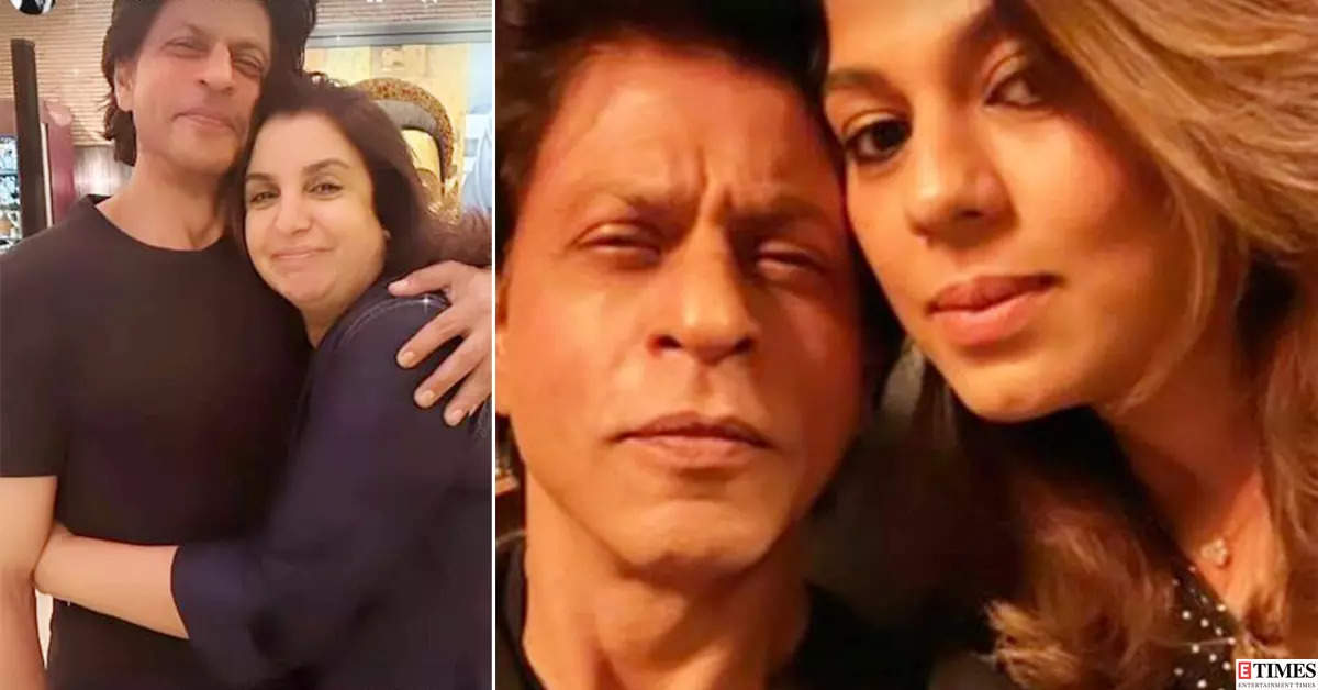 Shah Rukh Khan poses with manager Pooja Dadlani as they celebrate their birthdays together