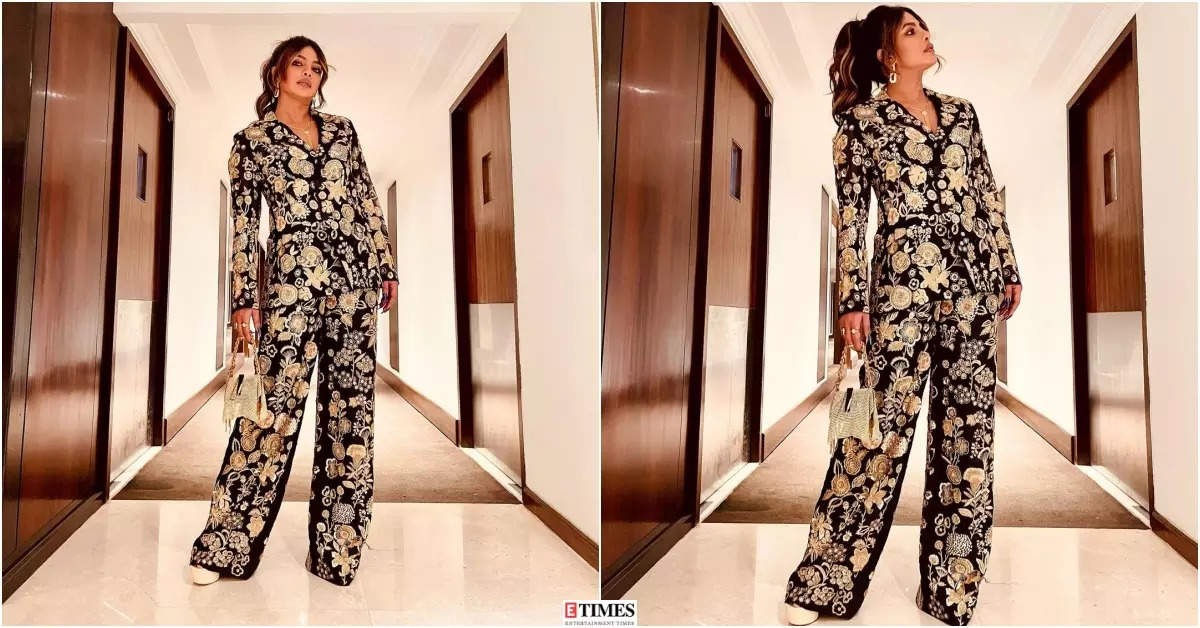 Priyanka Chopra raises the style bar in floral pantsuit, pictures will make your heart skip a beat