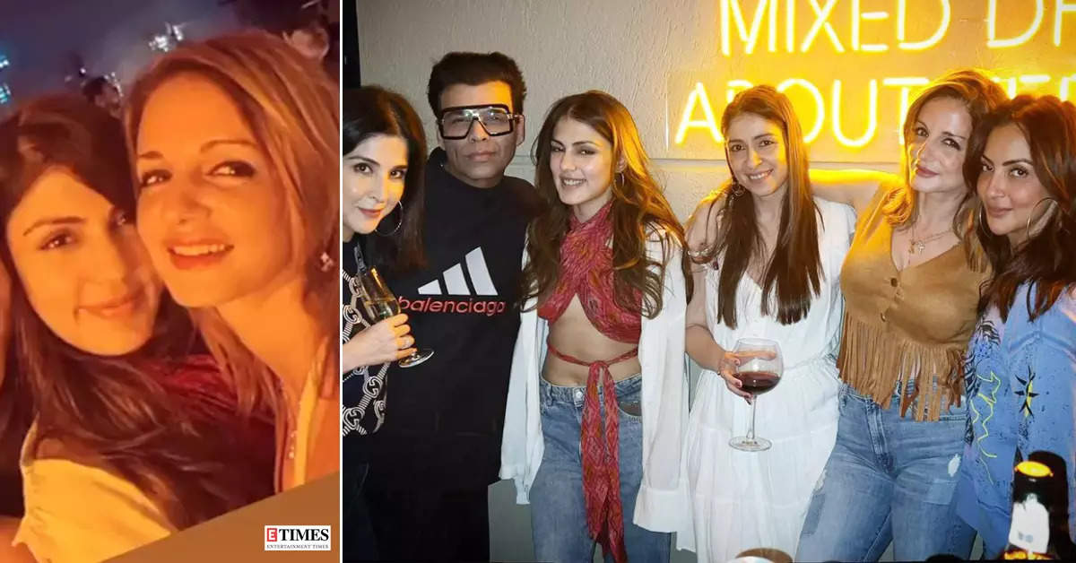 These pictures of Rhea Chakraborty with Karan Johar from Bunty Sachdeva’s house party go viral!
