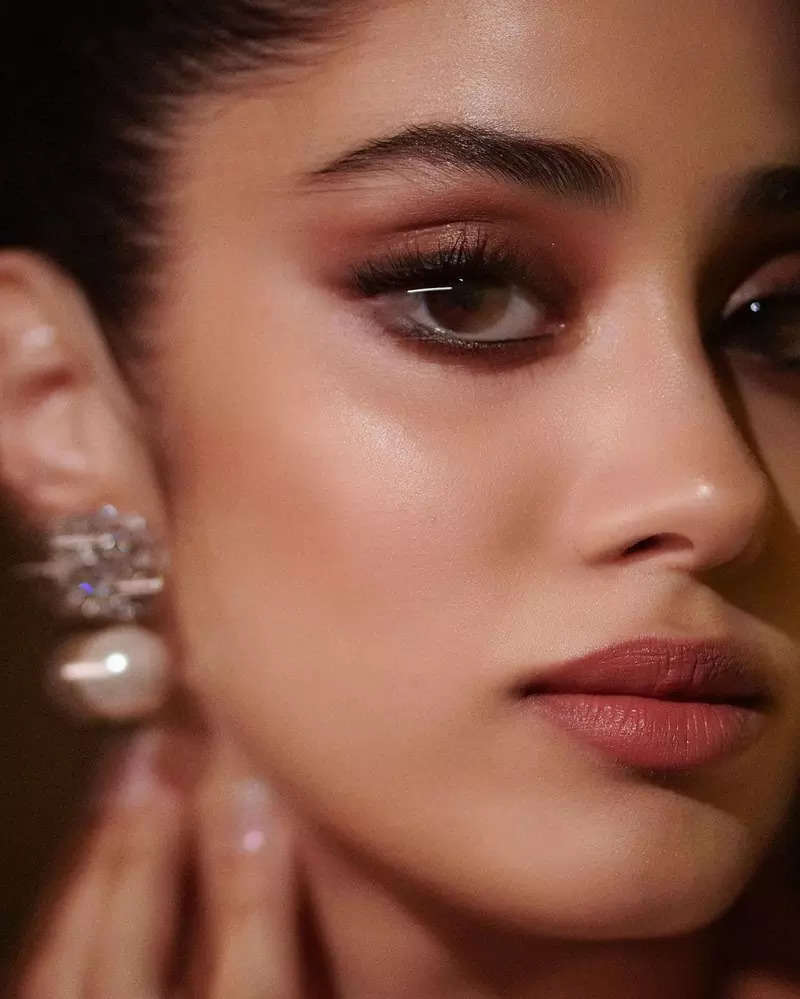 Janhvi Kapoor is glam goddess in a beige satin thigh-high slit gown, see pictures