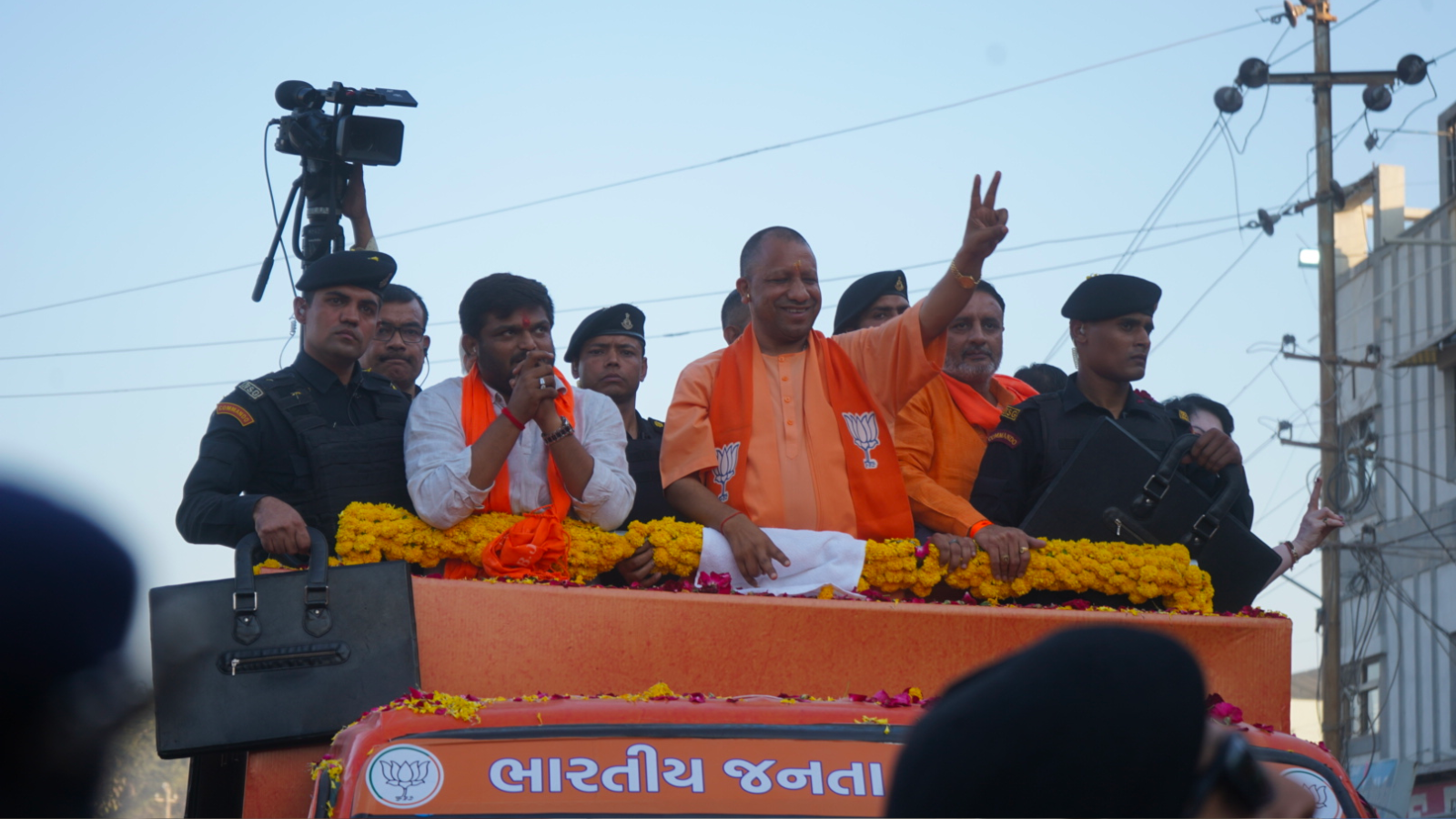 Gujarat Assembly polls 2022: UP CM Yogi Adityanath holds roadshow at Viramgam