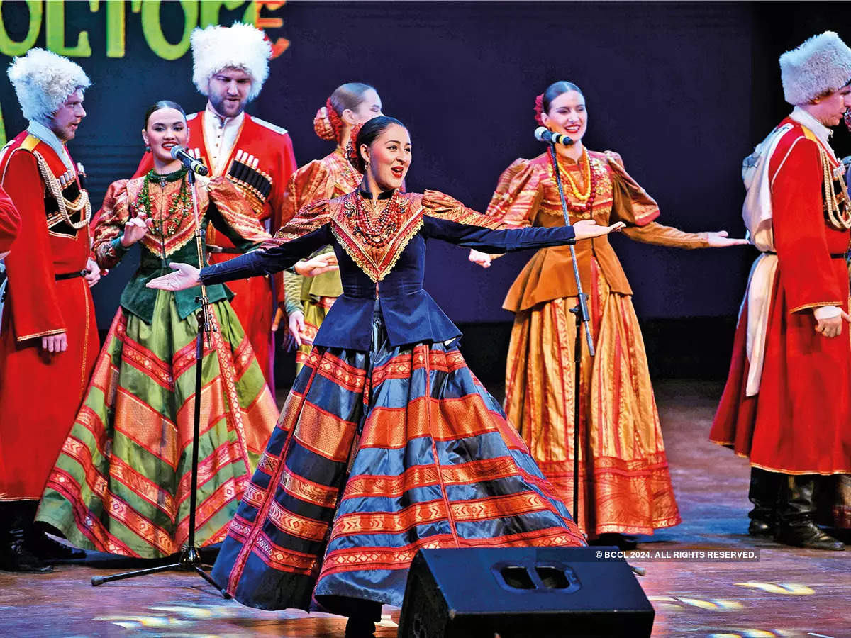 Krinitsa, a song and dance ensemble from Russia, captivated the audience with their high-voltage performance