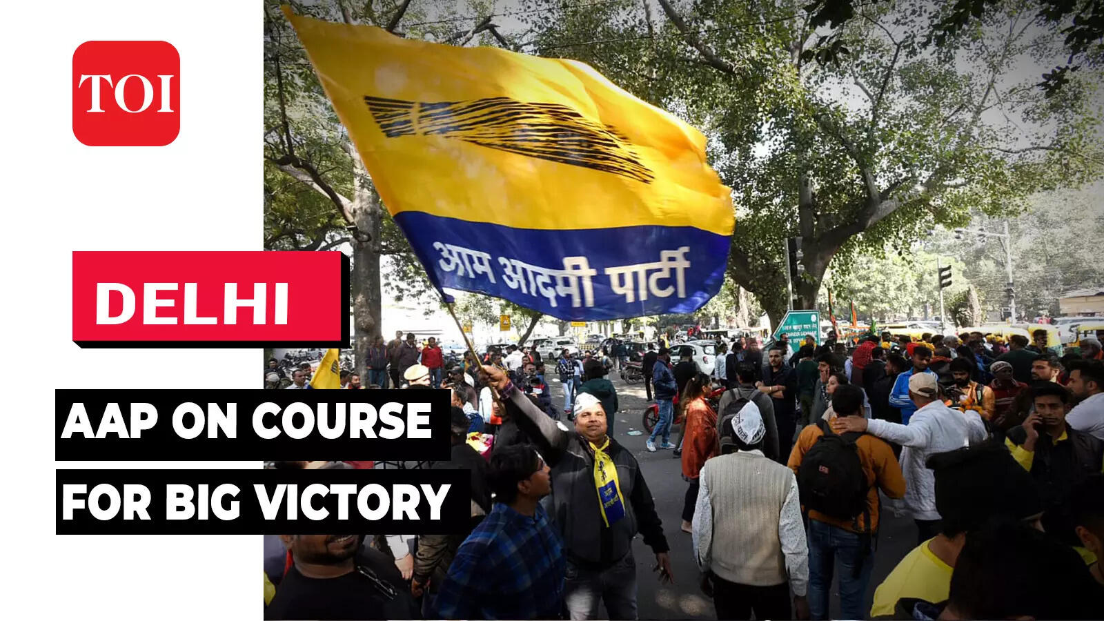 mcd: Delhi MCD election 2022 results: Aam Aadmi Party workers celebrate after party's big win