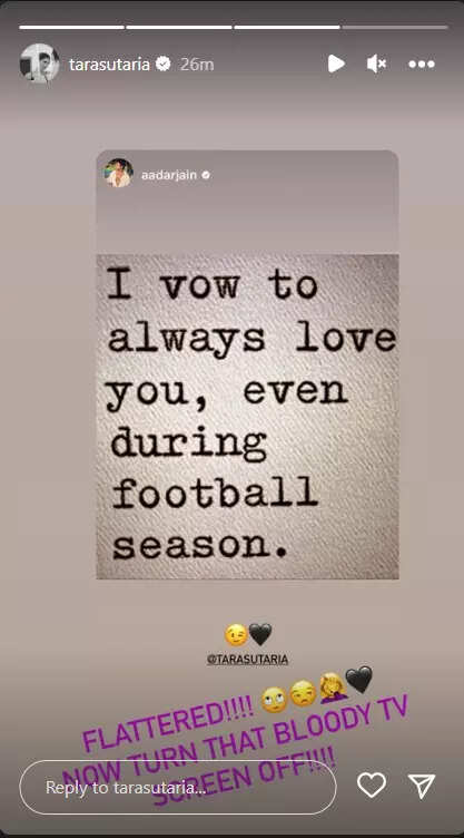 Aadar Jain wins hearts as he vows to love Tara Sutaria even during the football season | Hindi Movie News