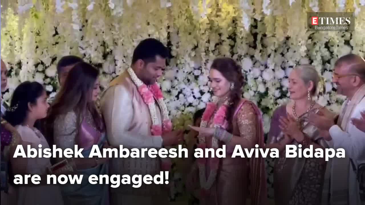 Abishek Ambareesh And Aviva Bidapa Are Now Engaged