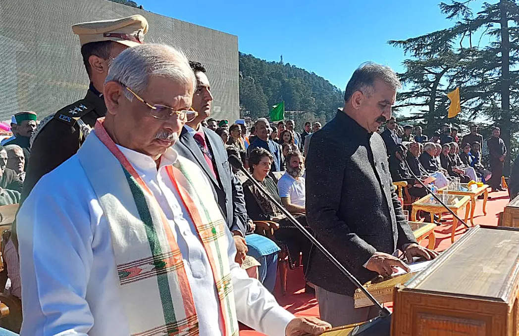 Sukhvinder Sukhu Sworn In As 15th Himachal Pradesh CM | Photogallery ...