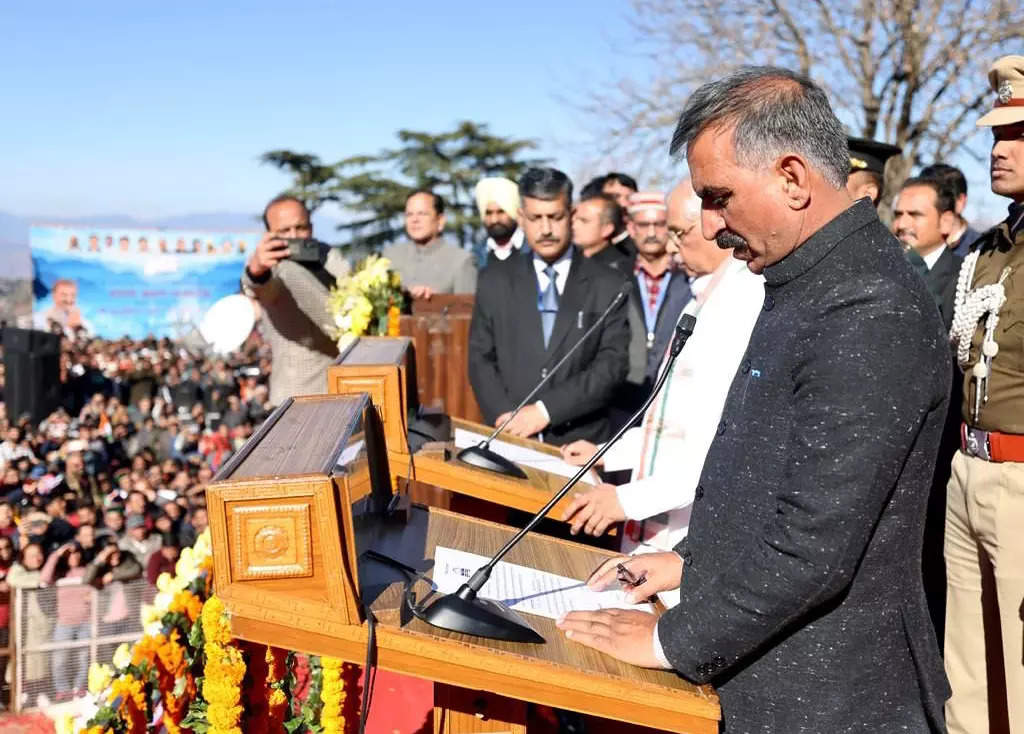 Sukhvinder Sukhu Sworn In As 15th Himachal Pradesh CM | Photogallery ...