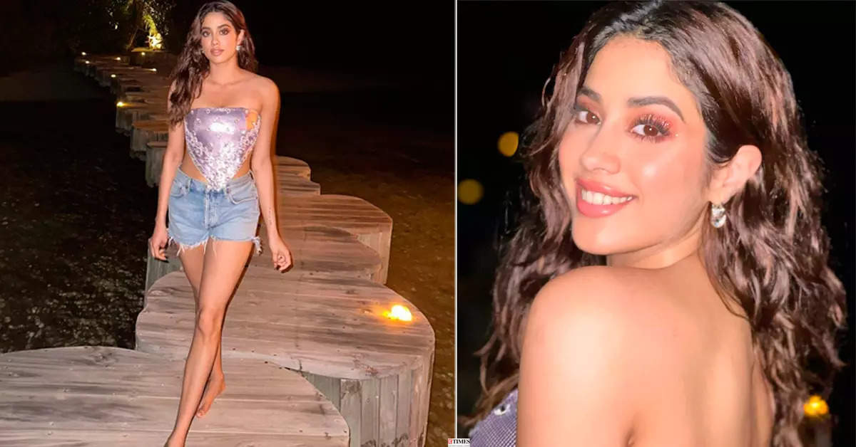 Janhvi Kapoor sets the internet on fire in lilac sequined tube top and denim shorts during her Maldives vacation