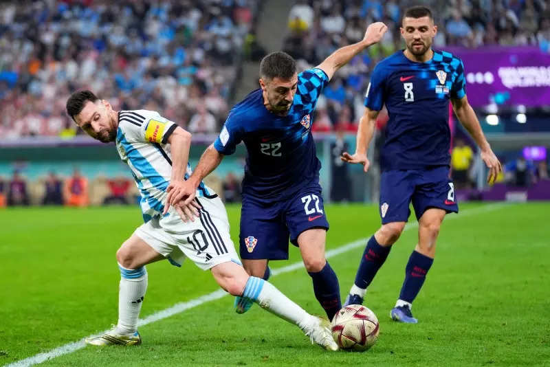 FIFA 월드컵 2022: 아르헨티나가 크로아티아를 3-0으로 꺾고 결승에 진출했습니다. 사진 참조