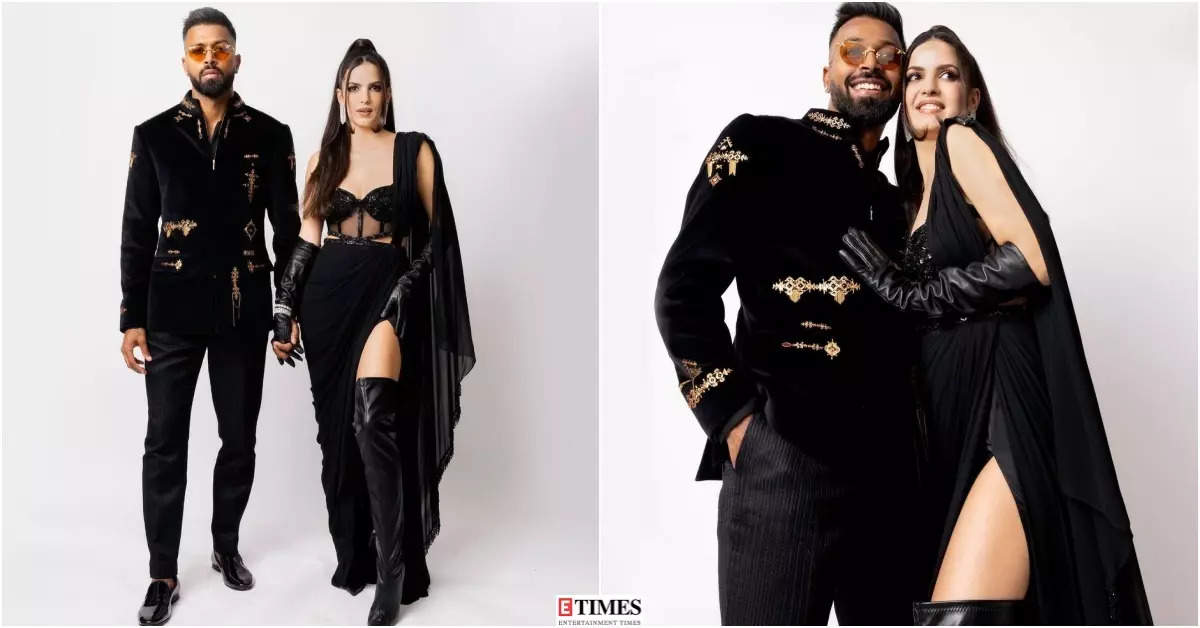 Natasa Stankovic and Hardik Pandya twin in black, fans love their swag in these pictures