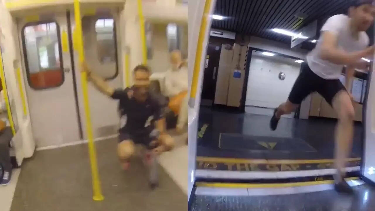 Watch: Man running faster than London tube goes viral